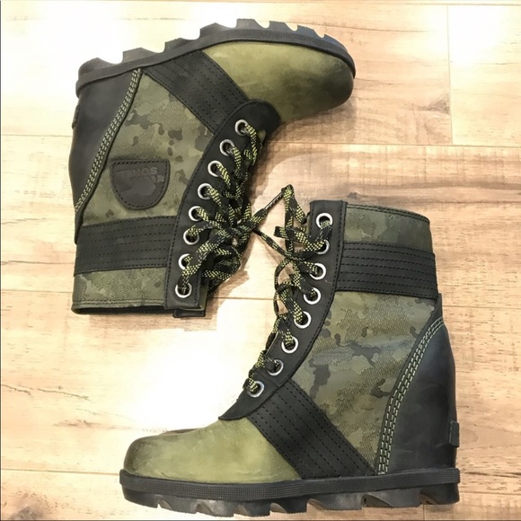 sorel lexie wedge camo